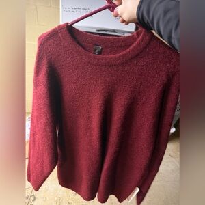 alpaca blend wool crewneck sweater